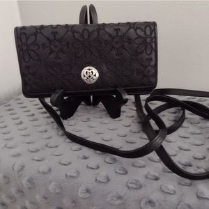 Black Brighton Crossbody Wallet Organizer